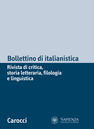 Cover of Bollettino di italianistica - 0168-7298